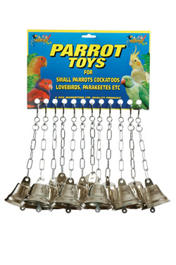 ALB-34 GIANT OPEN BELL ON CHAIN CARD