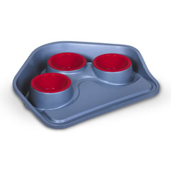 DEN-TRAY PLASTIC TRAY AND 3 BOWL SET