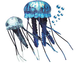 FRF-545 BLUE/CLEAR GLOWING EFFECT JELLYFISH