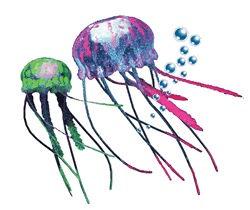 FRF-546 RED/GREEN GLOWING EFFECT JELLYFISH