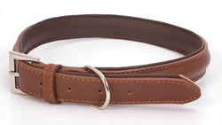 LB-031 DOG COLLAR BROWN 40cm/16