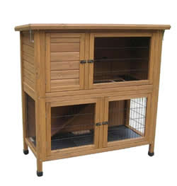 LB-314 Lazy bones, Large hutch & run, with lift up roof