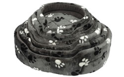 LB-410E OVAL PAWPRINT GREY BED 30