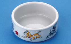 LB-471 6 inch PORCELAIN DOG BOWL 12 pack