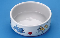 LB-472 7.5 inch PORCELAIN DOG BOWL 6 pack