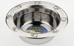 LB-747 25cm PAW PRINT S/S BOWL.