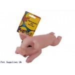 10" GIANT VINYL SQUEAKING PIG  PET TOY ON HANGING CARD