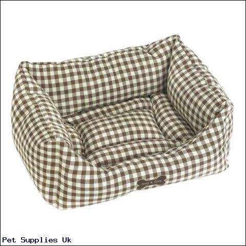 Snug and Cosy Country Check Rectangle Dog Bed 42 inch