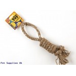NATURAL ROPE DOG PULL  W/HANGING CARD