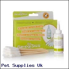 Bamboo Stick Animal Ear Cleaner Complete Kit with cotton buds & cleaning lotion