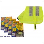 4ASST SIZE SAFETY PET VEST IN  STRONG OPPBAG W/PRINTED INSERT