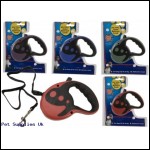 3M/10KG AUTO-RETRACT DOG LEAD  IN CLAM SHELL PACKING 4 ASSTD