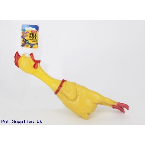 15.5" JUMBO SQUEAKING FUNNY  CHICKEN W/TAG