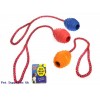RUBBER TREAT TOY ON NYLON ROPE  EACH PC WITH SWING TAG