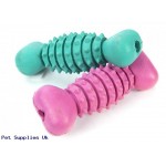 CRUFTS RUBBER DUMBBELL TREAT  TOY