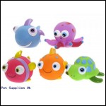 SQUEAKING SEALIFE PET TOYS  WITH SWING TAG