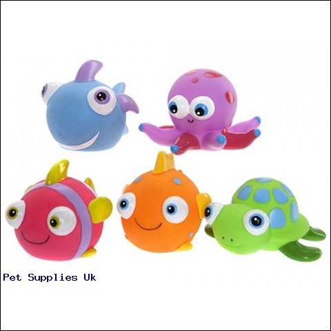 SQUEAKING SEALIFE PET TOYS  WITH SWING TAG