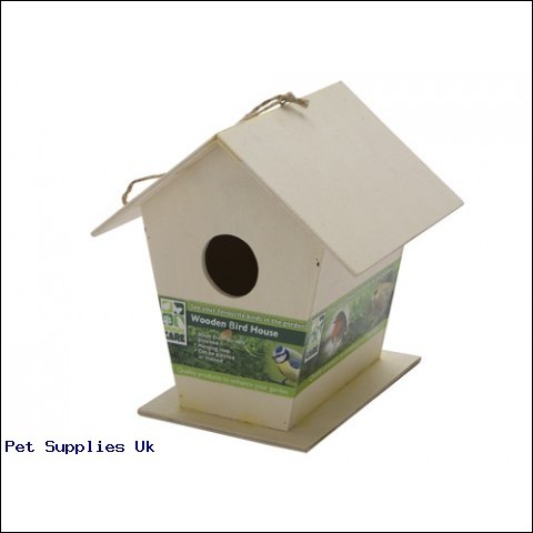 LARGE NATURAL WOOD HANGING/  HOOK BIRD HOUSE