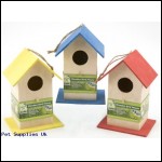 LARGE NATURAL WOOD HANG /HOOK  BIRD HOUSE