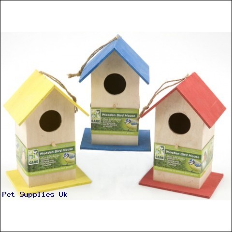 LARGE NATURAL WOOD HANG /HOOK  BIRD HOUSE
