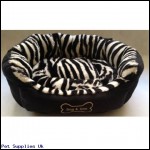 Snug and Cosy Zebra Oval Dog Bed 42 inch