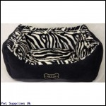 Snug and Cosy Zebra Rectangle Dog Bed 30 inches