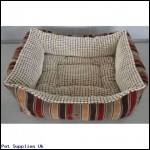 Snug and Cosy Multi Stripe Rectangle Dog Bed 30 inch