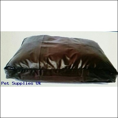 Snug And Cosy Black Leather Cushion Pet Bed