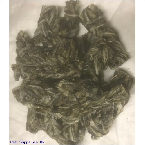 Natural Dried Fish Cod Twists Skin Dog Treats 500g Bag