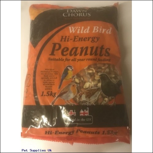 Dawn Chorus High Protein Peanuts Wild Bird Premium Food Feed Birds Feeding Nut Nuts 1.5 Kg Bag