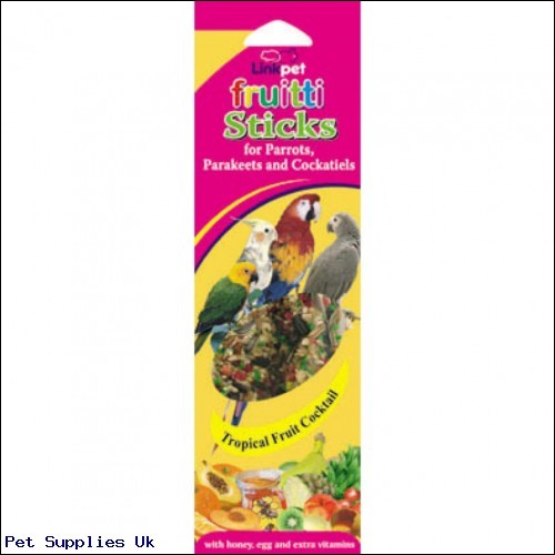 Linkpet Fruitti Sticks Parrot & Parakeet Tropical 2 pack