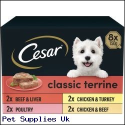 Cesar Classics Wet Dog Food Terrine Mixed Selection 8x150g