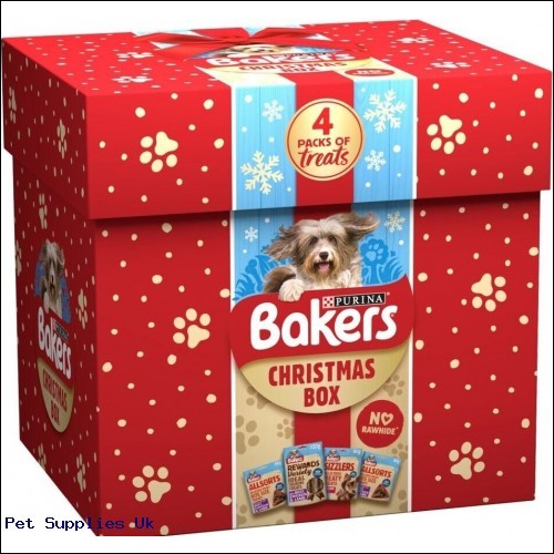 Purina Bakers Christmas Festive Gift Box Mixed 4 Treats for Dogs - April 2023